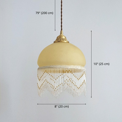Industrial Vintage Globe Shade Pendant Light Glass 1 Light Hanging Lamp for Bedroom