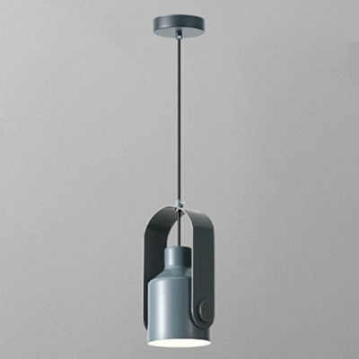 Metal Jar Lampshade Pendant Light Kit Single Light Suspension Lamp with Handle