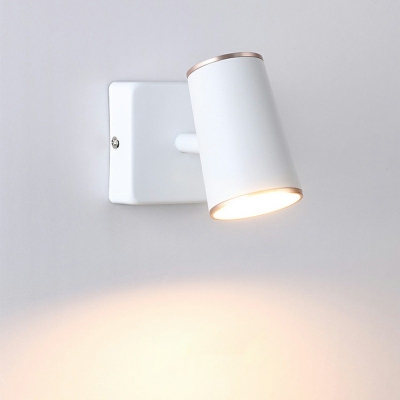 Modern Design Cylindrical Wall Sconce Lighting Aluminum Rotatable Bedside Reading Lamp