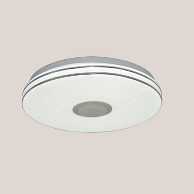 Modern Simplicity White LED Flush Mount Ceiling Light Bluetooth Ceiling Light  for Study Room Bedroom