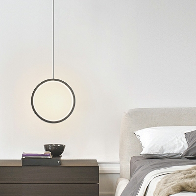 Modern Style Circle Hanging Pendant Platting LED Lighting White Light with 59