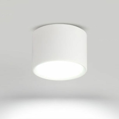 Modern Style Cylinder Flush Mount Light Metal 1 Light Ceiling Light for Clothing Store