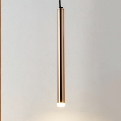 Modern Style Cylinder Hanging Light Acrylic Platting Metal Pendant Light for Dinning Room