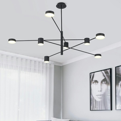 Modern Style Hanging Lights 8 Lights Third Gear Chandelier for Living Room Dinning Room