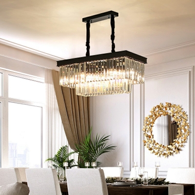Modern Style Hanging Lights Crystal Island Light for Living Room Dining Room Bedroom