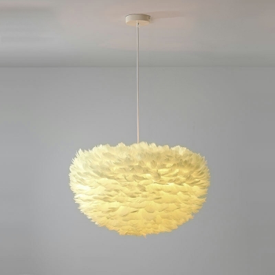 Modern Style Hanging Lights Feather-shaped Hanging Light Kit for Living Room Children's room