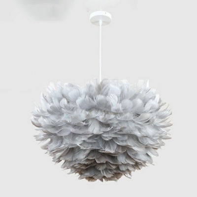 Modern Style Hanging Lights Feather-shaped Hanging Light Kit for Living Room