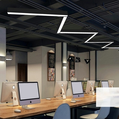 Modern Style LED Pendant Light Metal Acrylic Minimalisma Hanging Light for Office Studio