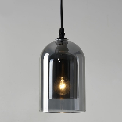Modern Style LED Pendant Light Nordic Style Glass Hanging Light for Bedside Bar Coffee Shop