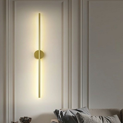 Modern Style Linear Shaped Wall Lamp Metal 1 Light Wall Light for Bedroom