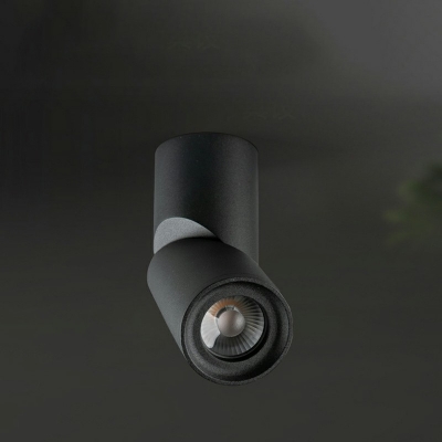 Modern Style Tubular Flush Mount Light Metal Ceiling Light in Black Flush Light for Hallway