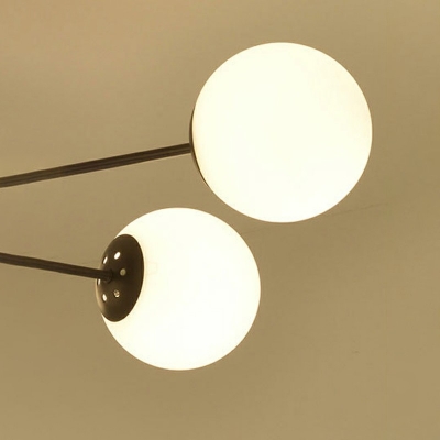 Modernist Chandelier 12 Head Glass Pendant Light Kit for Living Room Restaurant