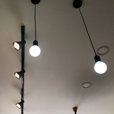 One-Light Hanging Light Swag Cluster Pendant Matte Black Pendant Light