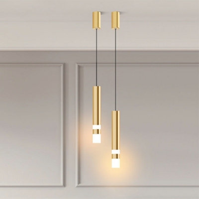 Tubular Hanging Lamp 1-Light Pendant Ceiling Lights in Contemporary Style