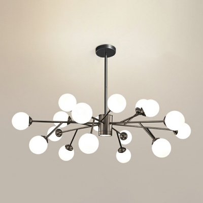 Glass Globe Ceiling Chandelier Modernism with 19.5