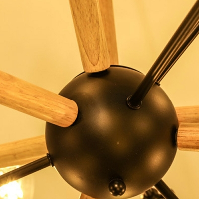 Industrial Style Spider Shaped Chandelier Metal 12 Light Chandelier for Living Room