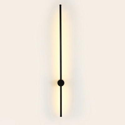 Minimalism Simplicity Style Black Long Strip Wall Sconce Light LED RGB Bedroom Wall Lamp
