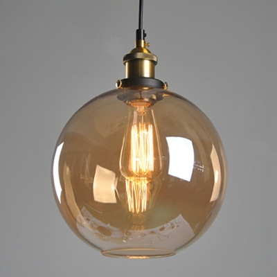 Modern and Simple Pendant Light Globe Glass Retro Minimalisma Hanging Light for Coffee Shop