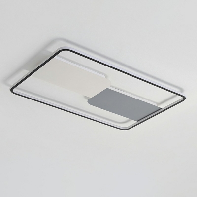 Modern Minimalist Hierarchical Geometry Flush Mount Light for Hall and Kitchen