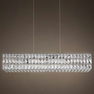 Modern Style Hanging Lights Crystal Chandelier Light Fixture for Living Room Bedroom Dining Room