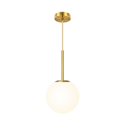 Modern Style LED Hanging Light Minimalisma Globe Glass Pendant Light for Bedside