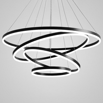 Modern Style Multi-layer Hanging Lights Round Shape Pendant Light Fixtures for Dining Room Living Room
