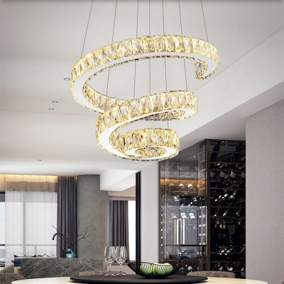 Modern Style Chandelier Lamp Crystal Chandelier Light Fixtures for Living Room Dining Room Bedroom