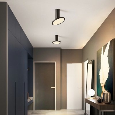 Nordic Style LED Ceiling Flush Light Metal Indoor Ceiling Light with Acrylic Shade for Bedroom