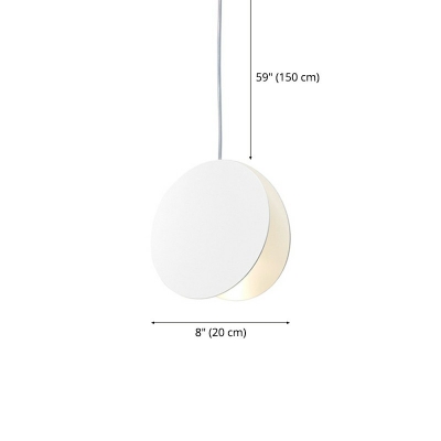 Nordic Style Macaron Hanging Light 2 Splints Metal Creative Pendant Light for Bedside