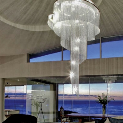 Postmodern Style Hanging Lights Tassel Chandelier for Hotel Lobby Dining Room