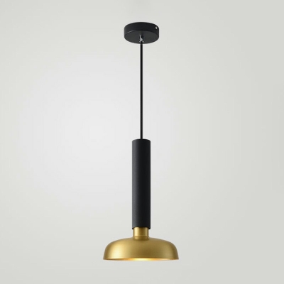 Postmodern Style Metallic Hanging Light 1 Head Pendant Lighting for Kitchen Island