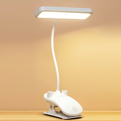 Rectangle Plastic Nightstand Lamp Postmodern Stepless Dimming Light Table Light for Bedroom