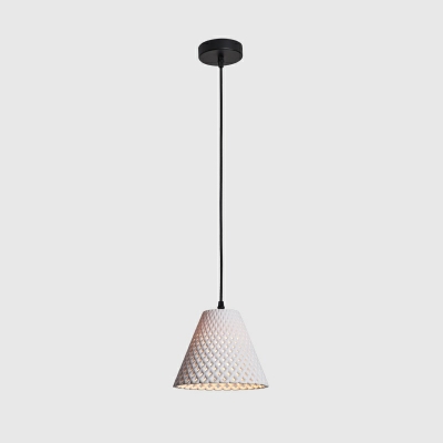 Single Light Living Room Hanging Lamp Modern Pendant Light Kit with Conical Metal Shade