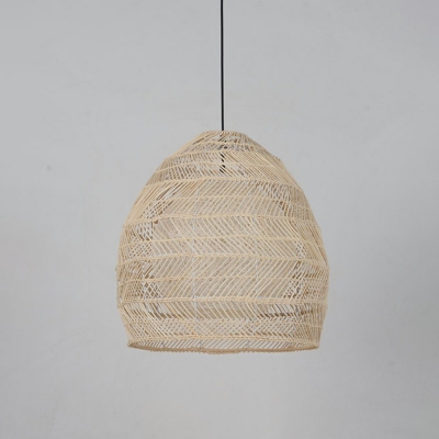 Southeast Asia Rattan Pendant Light Modern and Simple Style Birdcage Shaped Hanging Light for Dinning Room
