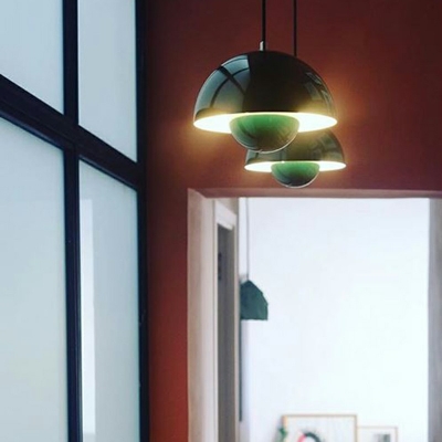 Artistry Metallic Pendant Lighting 1-Light Dome Pendant Light for Living Room