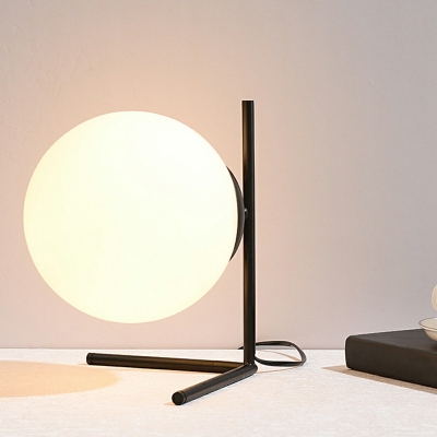 Ball Shape Desk Light Designers Style Frosted Glass 1 Light Table Light for Bedroom