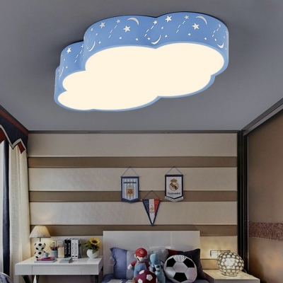 Cloud Shape Flush Mount Lamp Modern Metal and Arcylic Shade LED Ceiling Light for Bedroom