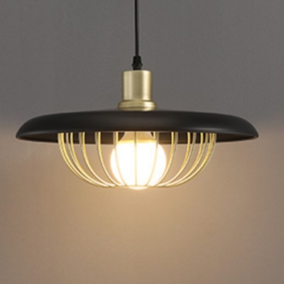 Industrial Cage Pendant Light With Rod 1 Light Vintage Hanging Lights Fixtures for Living Room