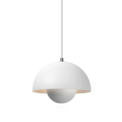 Minimalist Style Globe Pendant Light Single-Bulb Metal Hanging Light for Living Room