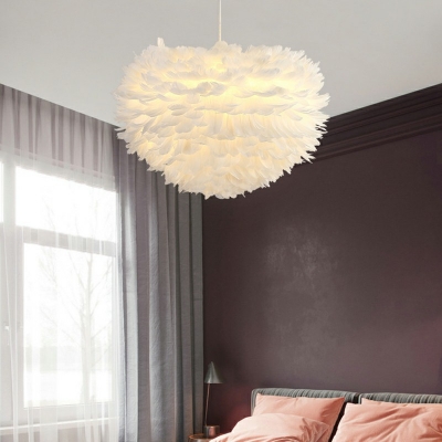Modern Hanging Lights Feather-shaped Chandelier for Living Room Children's Room Bedroom