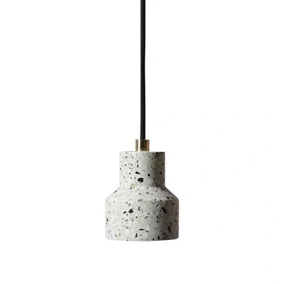 Modern Simplicity 1 Bulb Stone Shade Pendant Lamp Hanging Light for Dining Room
