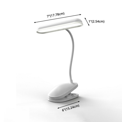 Modern Style Eye Protection Bedside Reading Lamp White Light Clamp-on Design LED Table Lamp