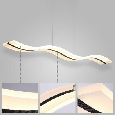 Modern Style Hanging Lights Linear Pendant Light Fixtures for Dining Room