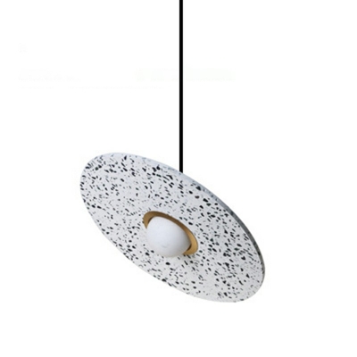 Modern Style LED Hanging Light Cement Dish Shaped Pendant Light for Coffee Shop Bedside