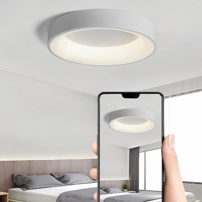 Modern Style Round Flush Mount Light Acrylic 1 Light Ceiling Light for Living Room