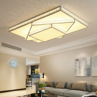 Modern Stylish Crystal LED Ceiling Lamp Acrylic LED White Flush Mount Light for Bedroom
