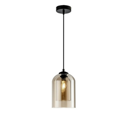 Nordic Style Glass Pendant Light 2 Layers of Modern and Simple Hanging Light for Bar Dinning Room