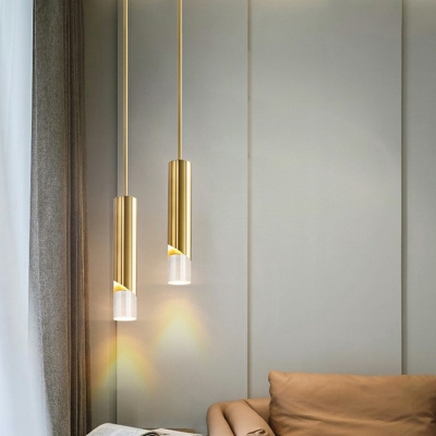 Postmodern 1/2 Bulb Tube Hanging Ceiling Light Acrylic Pendant Lighting Fixtures for Dining Room
