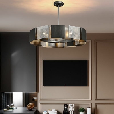 Postmodern Hanging Lights Metal 12 Head Chandelier for Living Room Bedroom