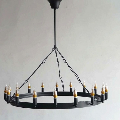 Simple American Style Chandelier 18 Head Industrial Ceiling Chandelier for Bar Bedroom Dining Room Hotel Cafe